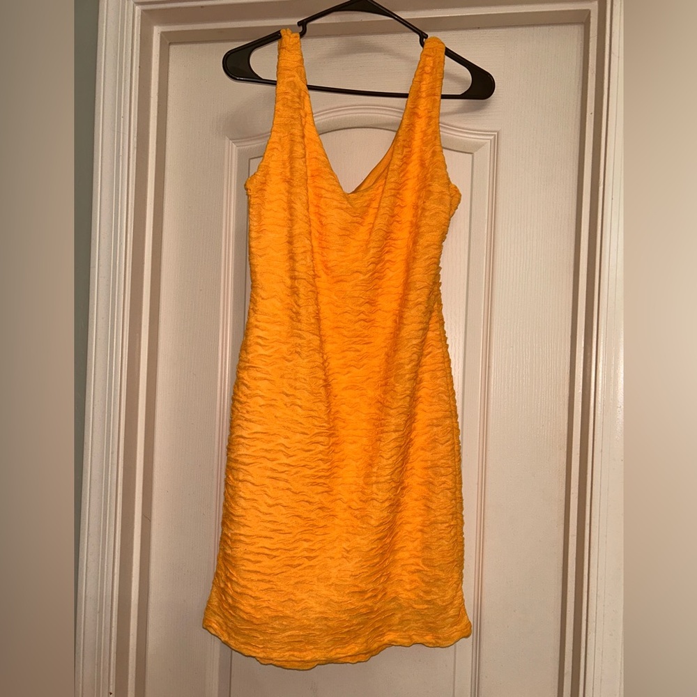 Fashion Nova tangerine orange tank mini dress